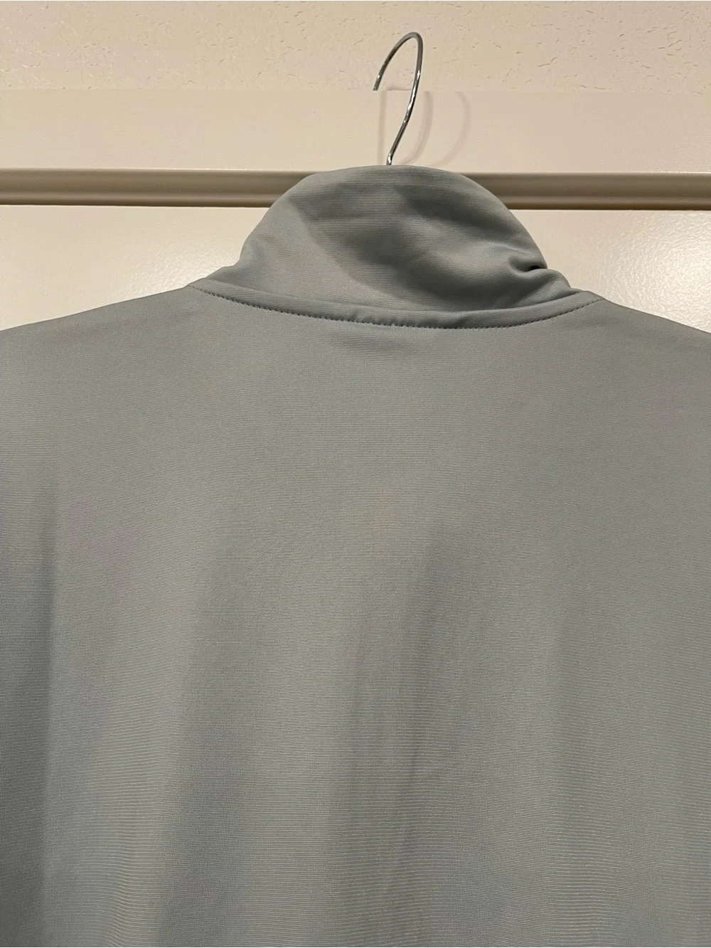adidas Light Gray Track Jacket with White Stripes and Logo NEW men’s size large